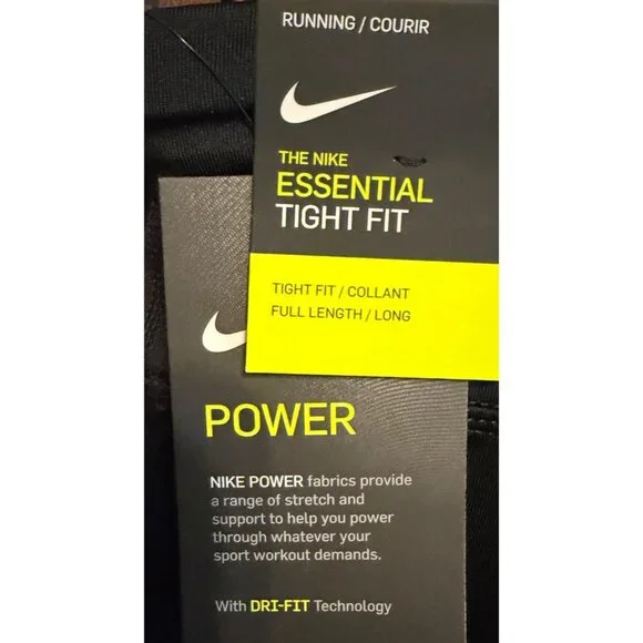 Nike Power Essential Tight Fit Dri-Fit Full-Length Running Pants-NEW! Women's XL - Picture 3 of 7